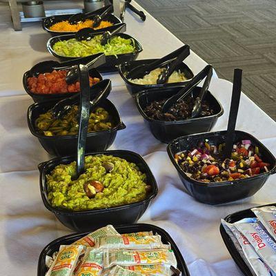 Our taco bar is our #1 seller