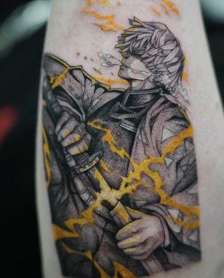 Zenitsu from Demon Slayer by Chris @chrisjtattoo