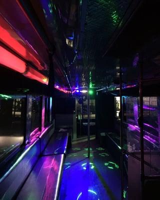 Inside of party bus