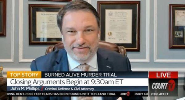 South Carolina v. Lewis: Attorney John Phillips on  COURT TV with Julie Grant, analyzing a domestic abuse murder case- https://youtu.be/5NOE