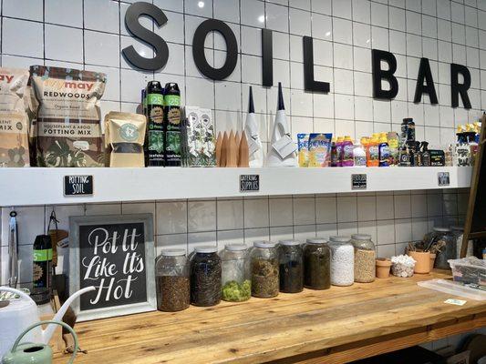 Soil Bar where you can "Pot it like it's hot!"