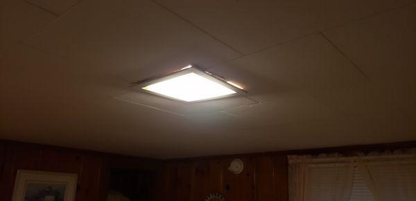 Center ceiling light falling out