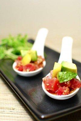 Delectable Sushi Served On a Tasting Spoon