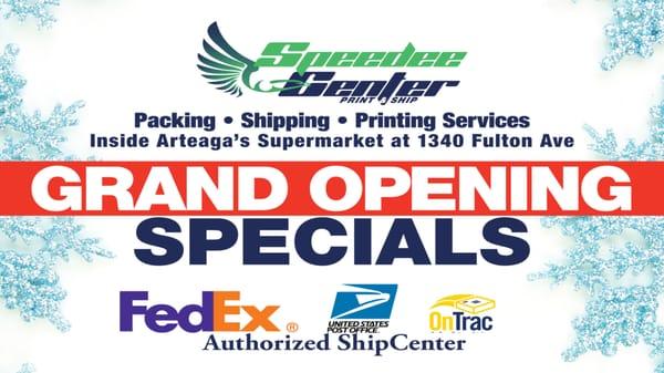 Grand Opening Specials!!!