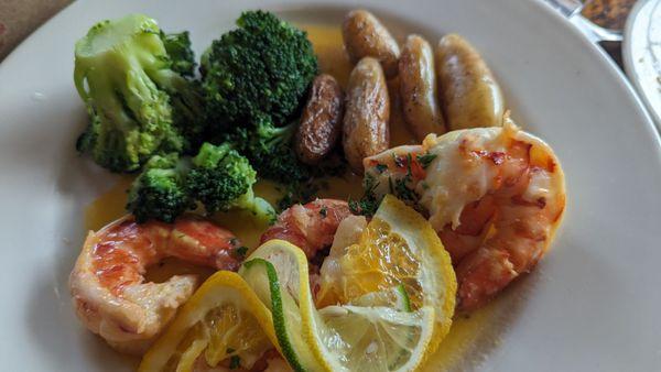 Special: Shrimp with orange reduction