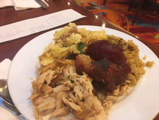 Turkey and Dressing w/cranberry sauce.