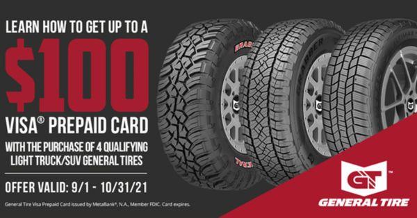 General Tire Rebate Expires 10.31.2021