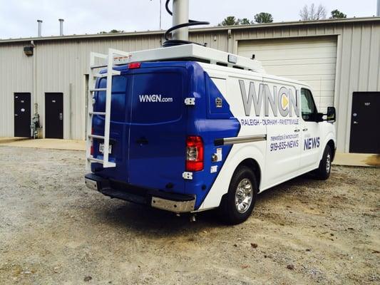 WNCN NEWS 17 First vehicle produced and installed in our new office!