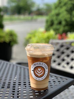 16 oz Nitro Cold Brew (~$7) with Honey Caramel Syrup and Oat Milk.