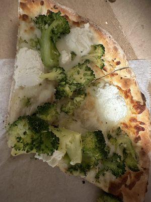 The Broccoli, ricotta. Flavorless. The pizza dough is horrible. If I were to take a guess, it's made with bread flour.