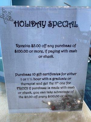 Holiday specials