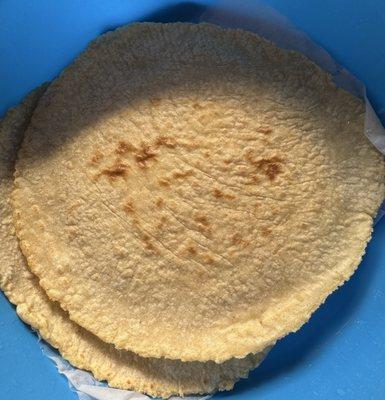 Home made corn tortillas