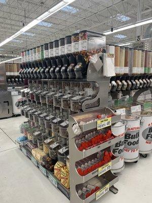 Candy bins and spice containers