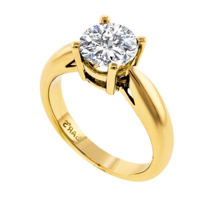 Custom 1.3 carat diamond, 14K gold setting LR5990