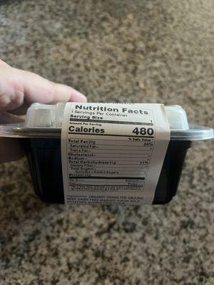 Nutrition facts