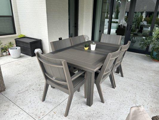 We offer dining tables in several sizes, 3 heights and your choice of seating, including swivels