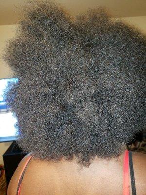 From this lovely fro... To the silk press, she has done it again!  Love it!