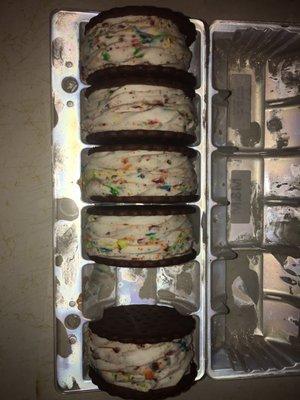 M&M ice cream sandwiches