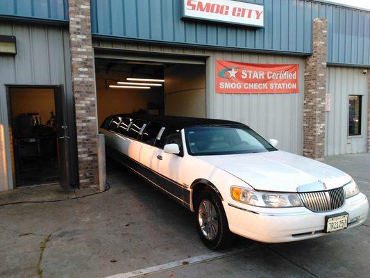 40 feet limo stretch, backed up with no problem!