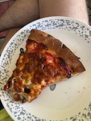 Burnt pizza