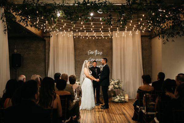 Front & Palmer Ceremony - Peach Plum Pear Photo