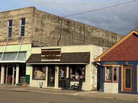 Sherwood Bistro located downtown across from the Mena train station/visitor center.