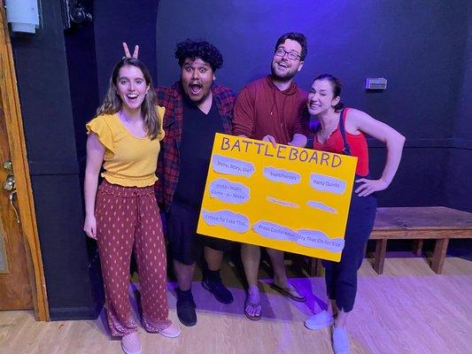 BABS cast members kept their improv skillz sharp last night by winning the BattleBowl competition at the Comedy Clubhouse!