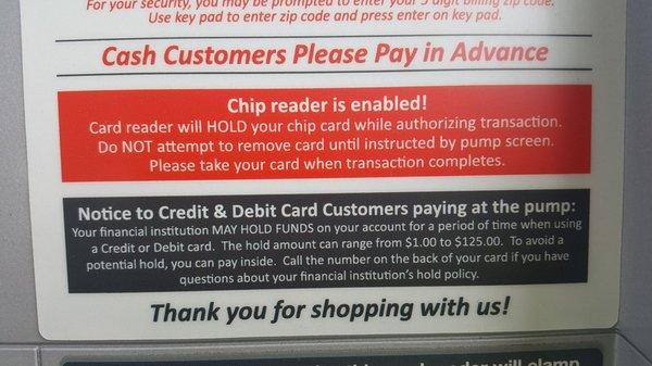 Gas pump at this Safeway puts card hold of $200, not $125 max as printed. Just saying (7/9/22)