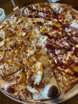 The Ralphie's Pizza and Maria's BBQ Chicken Pizza