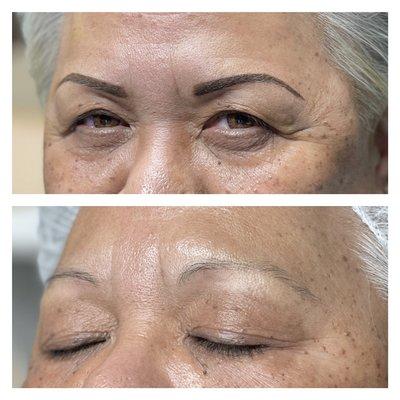 Tattoo brows powder technique