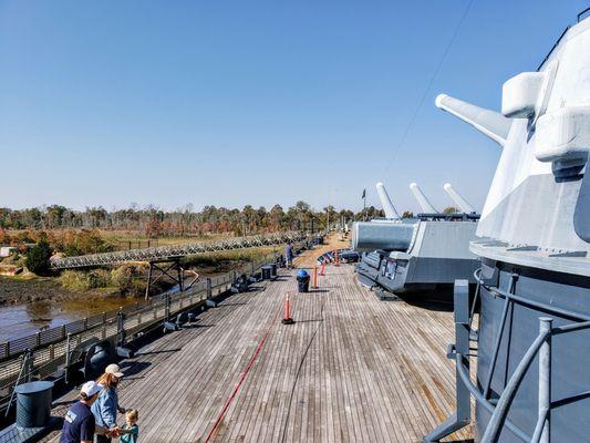 Deck on USS North Carolina