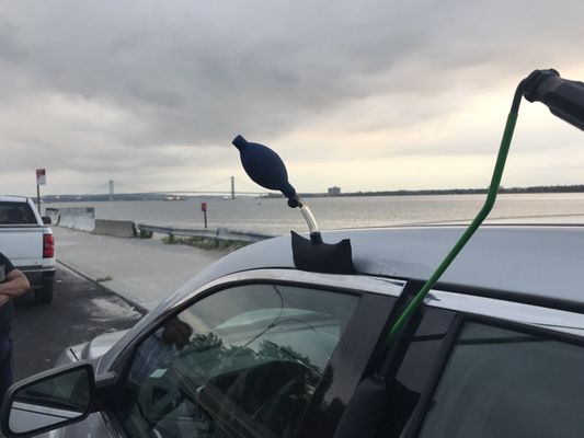 Car lockout in Coney Island