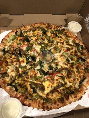 Pesto Veggie Pizza