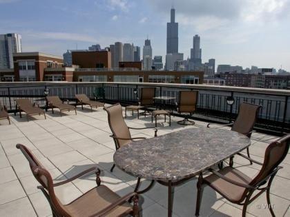 Rooftop deck with a view.