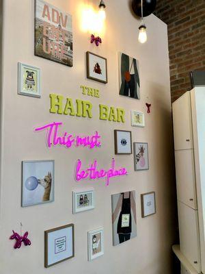 The Hair Bar signature wall