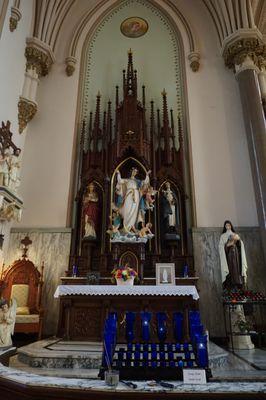 Inside church