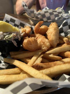 Fish and Beer-Battered Fish, Shrimp,& Chips