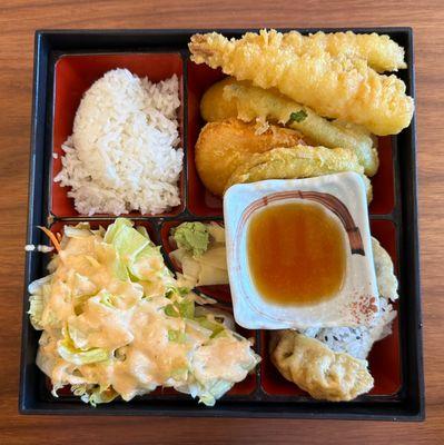 Lunch Special: Shrimp and Vegetable Tempura Bento Box