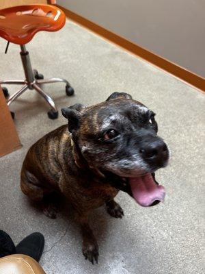 My boy waiting to see the doctor