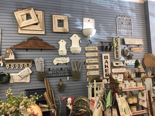 Lots of fun wall decor! And of course, Annie Sloan paint!