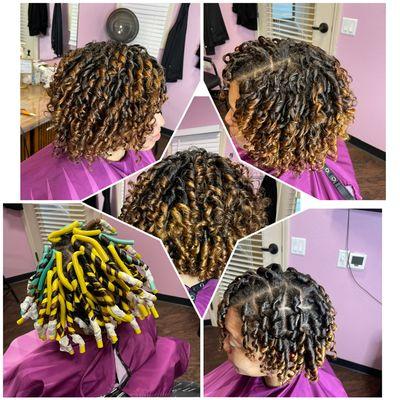 Flexi rods on natural hair