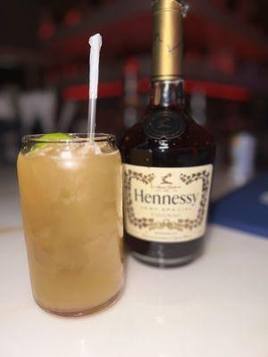 Long Stroke Cocktail with Hennessy and Grand Marnier Float