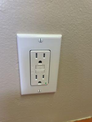 GFCI plug in the bathroom.