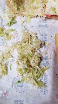 Quality Jimmy Johns...this is horrible Chopped lettuce that thawed out after being frozen.  It was slimy and soggy.