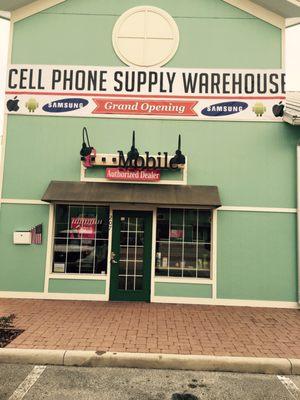 This is the store front of cell phone supply warehouse