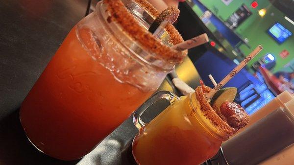 Michelada and mango margarita