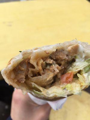 Chicken Wrap innards shot