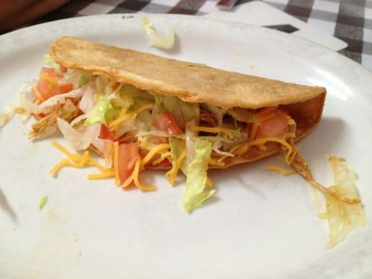 Crispy chicken taco (yummy!)