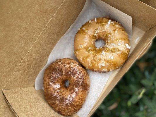 Espresso doughnut and sweet potato curry doughnut