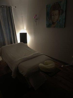 Massage treatment room